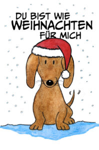 Illustration "Weihnachtsdackel"